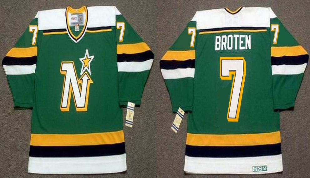 2019 Men Dallas Stars #7 Broten Green CCM NHL jerseys->dallas stars->NHL Jersey